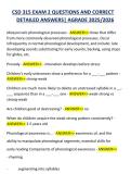 CSD 315 Exam 2 QUESTIONS AND CORRECT DETAILED ANSWERS AGRADE