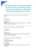 WGU D425 INTRODUCTION TO CHEMISTRY PA AND OA Actual Exam 2026&sol;2027 Complete Questions and Verified Answers with Detailed Rationales Pass Guaranteed - A&plus; Graded