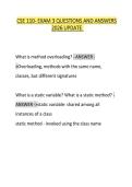 CSE 110- EXAM 3 QUESTIONS AND ANSWERS   2026 UPDATE 