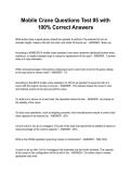 Mobile Crane Questions Test &num;5 with 100&percnt; Correct Answers