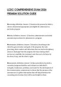 LCDC COMPREHENSIVE EXAM 2026 PREMIUM SOLUTION GUIDE