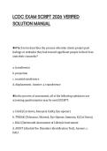 LCDC EXAM SCRIPT 2026 VERIFIED SOLUTION MANUAL