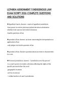 LCP4804 ASSIGNMENT 11 INDIGENOUS LAW EXAM SCRIPT 2026 COMPLETE QUESTIONS AND SOLUTIONS