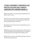 LCP4804 ASSIGNMENT 11 INDIGENOUS LAW PRACTICE SOLUTION 2026 COMPLETE QUESTIONS WITH ANSWERS GRADED A&plus;