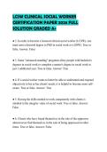 LCSW CLINICAL SOCIAL WORKER CERTIFICATION PAPER 2026 FULL SOLUTION GRADED A&plus;LCSW CLINICAL SOCIAL WORKER CERTIFICATION PAPER 2026 FULL SOLUTION GRADED A&plus;