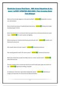 Electrician License Final Exam - NEC Actual Questions & An-swers &vert; LATEST UPDATED 2025&sol;2026 &vert; Pass Licensing Exam First Attempt