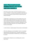 Lehne&rsquo;s Pharmacotherapeutics EXAMINATION SET 2026 SOLVED QUESTIONS GRADED A&plus;