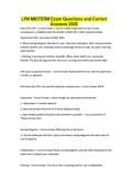 LPN MIDTERM Exam Questions and Correct Answers 2026