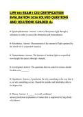 LIFE 103 EXAM 1 CSU CERTIFICATION EVALUATION 2026 SOLVED QUESTIONS AND SOLUTIONS GRADED A&plus;