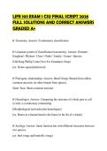 LIFE 103 EXAM 1 CSU FINAL SCRIPT 2026 FULL SOLUTIONS AND CORRECT ANSWERS GRADED A&plus;