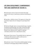 LIFE SPAN DEVELOPMENT COMPREHENSIVE TEST 2026 QUESTION SET SOLVED A&plus;