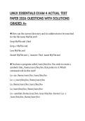 LINUX ESSENTIALS EXAM 4 ACTUAL TEST PAPER 2026 QUESTIONS WITH SOLUTIONS GRADED A&plus;
