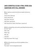 LINUX ESSENTIALS EXAM 4 FINAL PAPER 2026 QUESTIONS WITH FULL ANSWERS