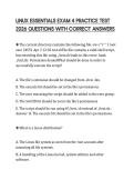 LINUX ESSENTIALS EXAM 4 PRACTICE TEST 2026 QUESTIONS WITH CORRECT ANSWERS