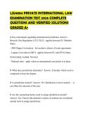 LJU4804 PRIVATE INTERNATIONAL LAW EXAMINATION TEST 2026 COMPLETE QUESTIONS AND VERIFIED SOLUTIONS GRADED A&plus;LJU4804 PRIVATE INTERNATIONAL LAW EXAMINATION TEST 2026 COMPLETE QUESTIONS AND VERIFIED SOLUTIONS GRADED A&plus;