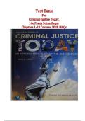  Criminal Justice Today 16th Edition &ndash; Frank Schmalleger &vert; All 18 Chapters &vert; MCQ &plus; Answers