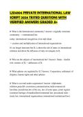 LJU4804 PRIVATE INTERNATIONAL LAW SCRIPT 2026 TESTED QUESTIONS WITH VERIFIED ANSWERS GRADED A&plus;