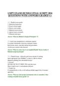 LMPT EXAMS BUNDLE FINAL SCRIPT 2026 QUESTIONS WITH ANSWERS GRADED A&plus;