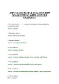 LMPT EXAMS BUNDLE FULL SOLUTION 2026 QUESTIONS WITH ANSWERS GRADED A&plus;