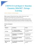 CHEM 121 Lab Report 4 &sol; Reaction Chemistry 2026&sol;2027 - Portage Learning