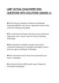 LMRT ACTUAL EXAM PAPER 2026 QUESTIONS WITH SOLUTIONS GRADED A&plus;