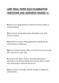 LMRT FINAL PAPER 2026 EXAMINATION QUESTIONS AND ANSWERS GRADED A&plus;