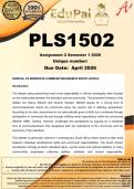 PLS1502 Assignment 2 &lpar;COMPLETE ANSWERS&rpar; Semester 1 2026 - DUE 23 March 2026