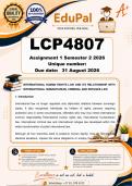 LCP4807 Assignment 1 &lpar;COMPLETE ANSWERS&rpar; Semester 2 2026 - DUE 31 August 2026