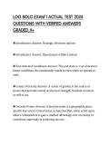 LOG BOLC EXAM 1 ACTUAL TEST 2026 QUESTIONS WITH VERIFIED ANSWERS GRADED 