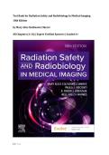 Test Bank for Radiation Safety and Radiobiology In Medical Imaging 10th Edition  by Mary Alice Statkiewicz Sherer &vert;All Chapters &lpar;1-16&rpar; &vert; Expert Verified Answers &vert; Graded A&plus;
