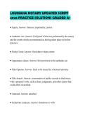 LOUISIANA NOTARY UPDATED SCRIPT 2026 PRACTICE SOLUTIONS GRADED A&plus;