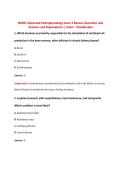 NR507 Advanced Pathophysiology Exam 2 Review Questions and  Answers and Explanations &vert; Latest - Chamberlain