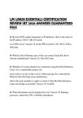 LPI LINUX ESSENTIALS CERTIFICATION REVIEW SET 2026 ANSWERS GUARANTEED PASS