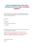 NUR-635 PHARMACOLOGY FINAL EXAM PREPARATION 2026-2027&vert;REAL 130&plus;QS&AS GRADED A&plus;