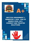 CMY3706 Assignment 1 Semester 1 2026 - DUE 25 March 2026&semi; 100&percnt; CORRECT AND TRUSTED SOLUTIONS