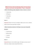 NR507 Final Exam Advanced Pathophysiology Final Exam Review -  Questions and Answers and Explanations &vert; Latest Chamberlain 