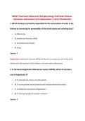 NR507 Final Exam Advanced Pathophysiology Final Exam Review Questions and Answers and Explanations &vert; Latest - Chamberlain
