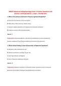 NR507 Exam 3&colon; Advanced Pathophysiology Questions and Answers and Explanations &vert; Latest - Chamberlain