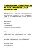 LPN NCLEX EXAM SCRIPT 2026 QUESTIONS TEST BANK SOLVED 100&percnt; ACCURATE MULTIPLE CHOICES