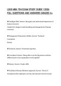 LSUS MBA 704 EXAM STUDY GUIDE 1 2026 FULL QUESTIONS AND ANSWERS GRADED A&plus;