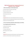 NR302 Health Assessment Exam 1 Questions and Answers and  Explanations &vert; Latest - Chamberlain