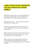 FLORIDA STATE FIRE OFFICER COMPREHENSIVE EXAM 2026 QUESTIONS WITH ANSWERS GRADED A&plus;