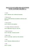 MACE EXAM PAPER 2026 QUESTIONS WITH ANSWERS GRADED A&plus;
