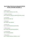 MACE PRACTICE EXAM 2026 QUESTIONS WITH ANSWERS GRADED A&plus;MACE PRACTICE EXAM 2026 QUESTIONS WITH ANSWERS GRADED A&plus;