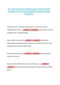 JB Learning Exam 6 Review Exam Newest 2026  Questions and Correct Detailed Answers Already  Graded A&plus; 