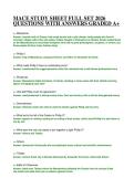 MACE STUDY SHEET FULL SET 2026 QUESTIONS WITH ANSWERS GRADED A&plus;