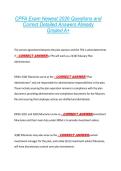 CPFA Exam Newest 2026 Questions and  Correct Detailed Answers Already  Graded A&plus; 