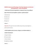 BIOS251 Anatomy and Physiology I Final Exam Questions and Answers  and Explanations &vert; Latest Chamberlain 