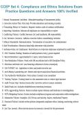 CCEP Set 4 &ndash; Compliance and Ethics Solutions Exam Practice Questions with 100&percnt; Verified Answers 2026&sol;2027 &ndash; Complete Study Guide
