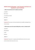 BIOS251 Anatomy & Physiology I - Exam 3 Questions and Answers and  Explanations &vert; Latest Chamberlain